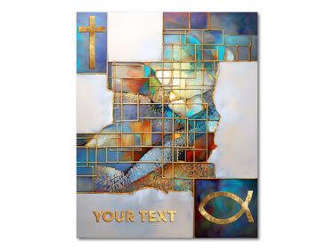 Cross and Ichthys Symbols Digital download printable art